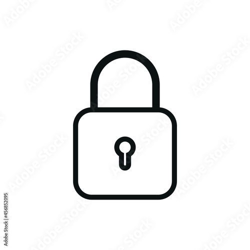 Obraz na płótnie padlock icon, on white background w salonie