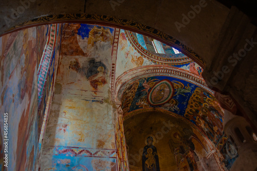 KUTAISI, GEORGIA: Interior with frescoes in the Church of the Nativity of the Most Holy Theotokos in Gelati Monastery © Anna ART