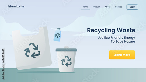 use clean energy to save nature for website template landing homepage flat isolated background