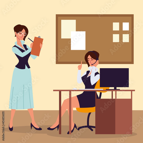 personal assistants taking notes