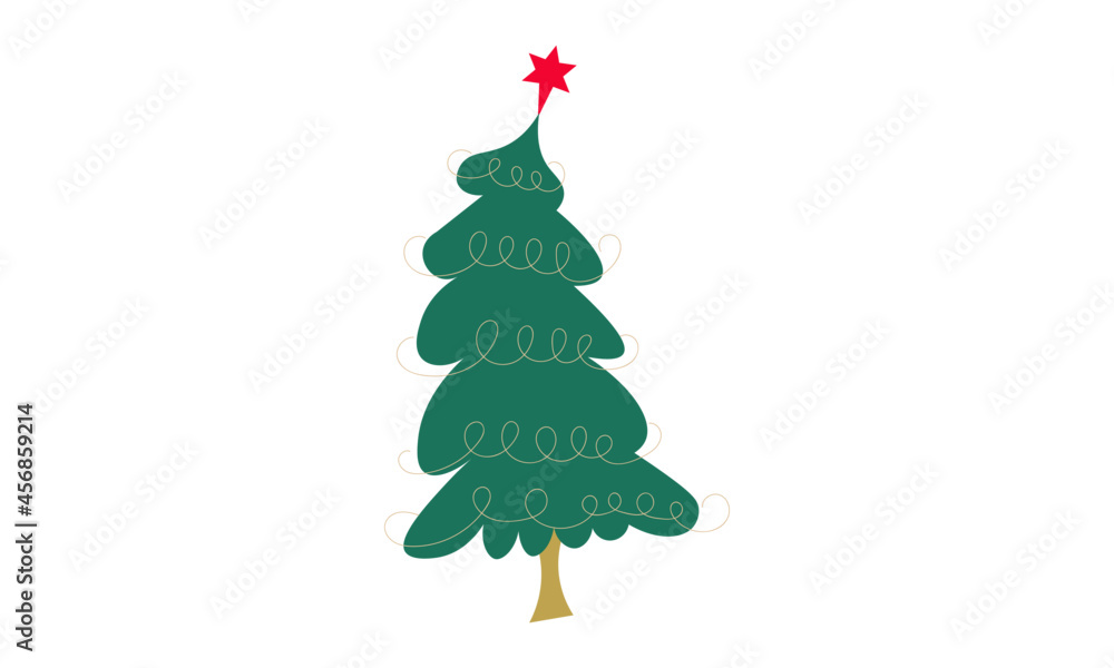 Christmas Tree vector design for greeting card, invitation, banner, New Years And Xmas traditional symbol tree Christmas Tree vector design for greeting card, invitation, banner, New Years And Xmas traditional symbol tree
