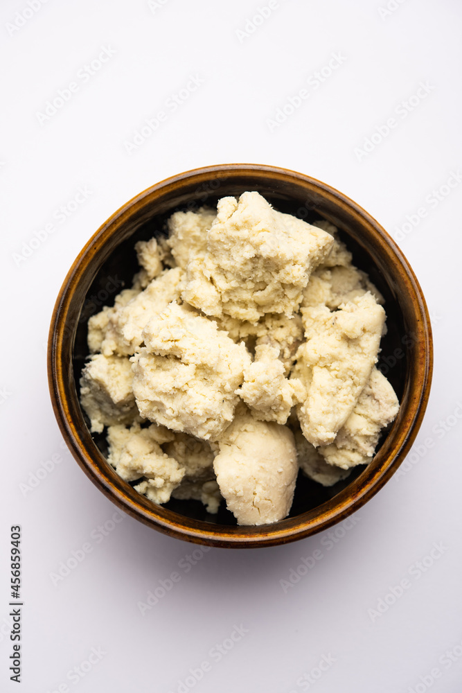 Raw Khoa, Khua, khoya, or mawa is a thickened Milk Raw Khoa, Khua, khoya, or mawa is a thickened Milk