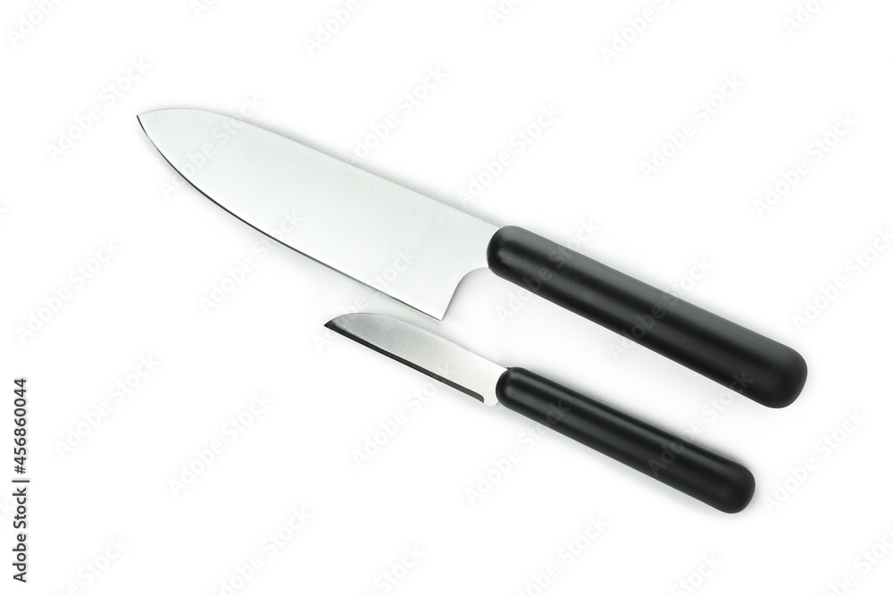 Cooking knives isolated on a white background Cooking knives isolated on a white background