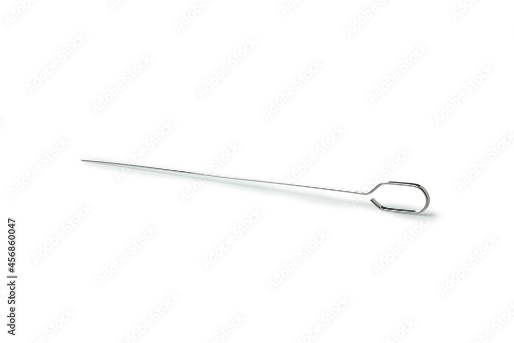 Metal skewer isolated on a white background Metal skewer isolated on a white background