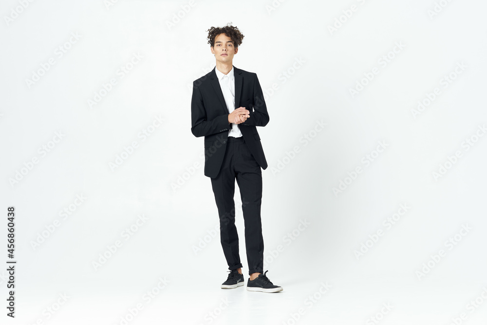 business man in suit modern style posing isolated background business man in suit modern style posing isolated background