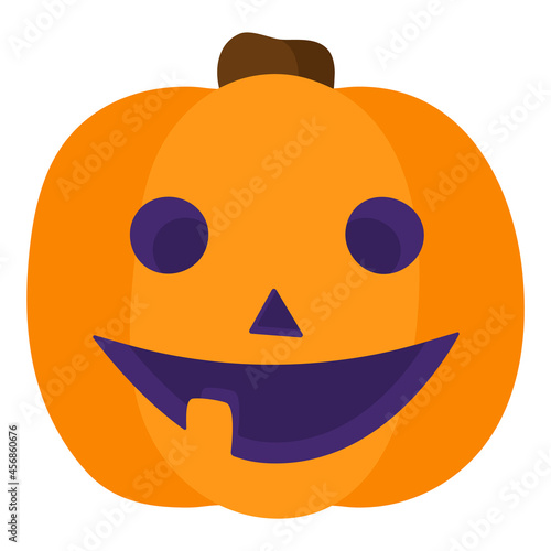 Halloween Jack-o-lantern smile orange pumpkin.