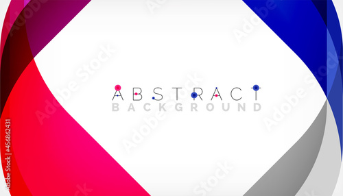 Abstract square shape with overlapping waves, minimal geometric background. Vector Illustration For Wallpaper, Banner, Background, Landing Page