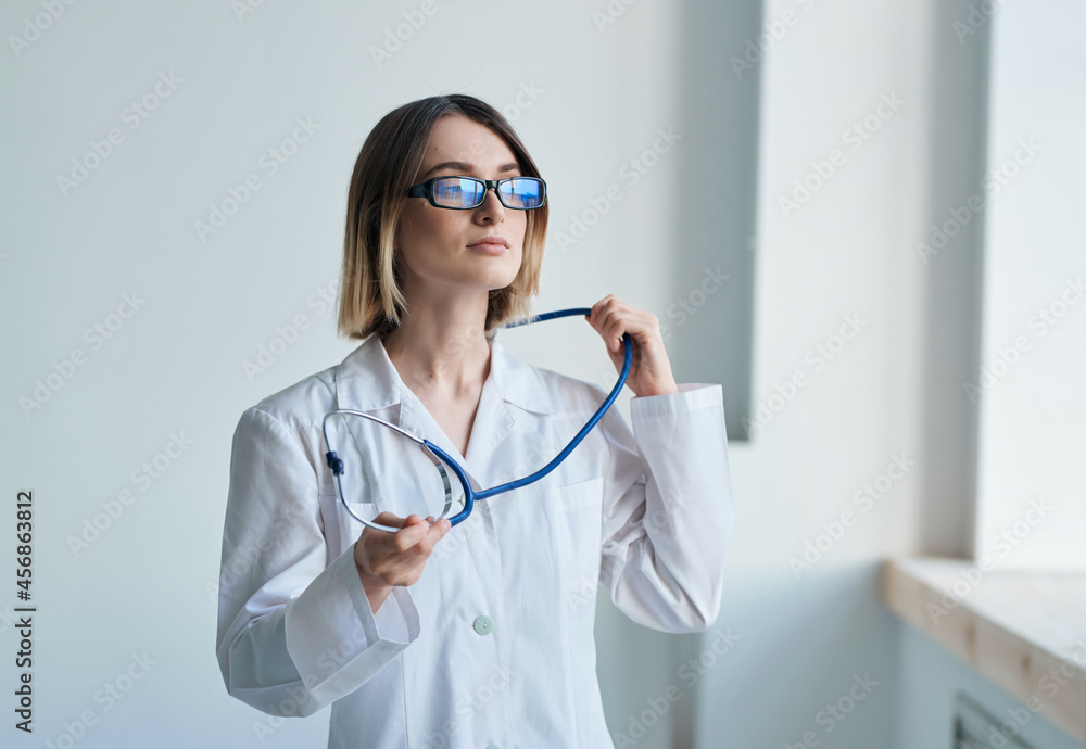 female doctor hospital specialist stethoscope profession cardiologist female doctor hospital specialist stethoscope profession cardiologist
