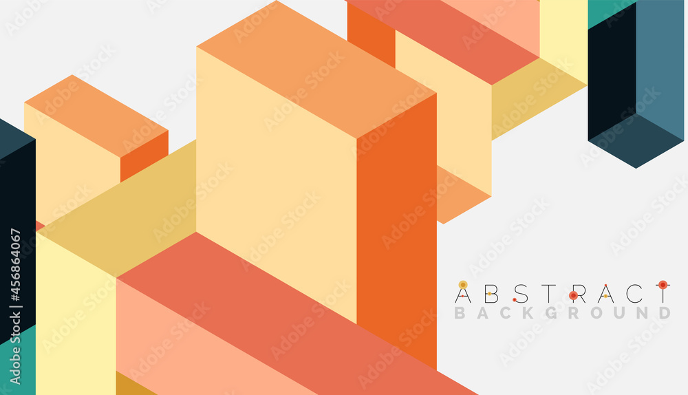 Abstract background. 3d cubes, cubic elements and blocks. Techno or business concept for wallpaper, banner, background, landing page Abstract background. 3d cubes, cubic elements and blocks. Techno or business concept for wallpaper, banner, background, landing page