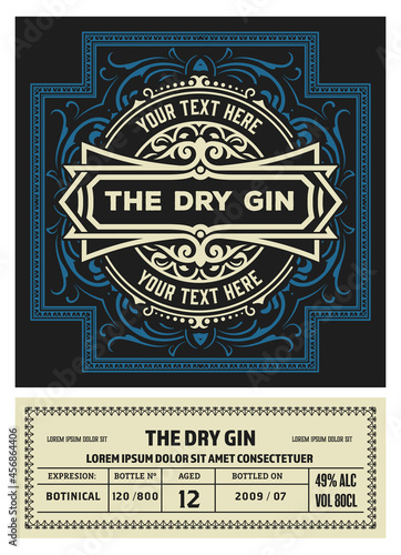 Vintage label for liquor design