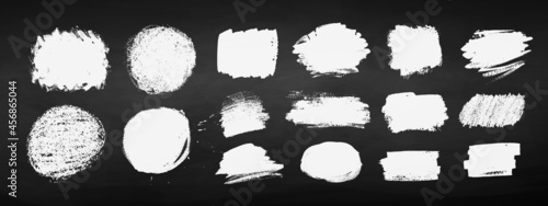 Chalked grunge vector hand drawn banners