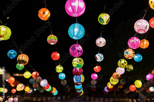 Paper lantern decoration for Mid-autumn festival in Hong Kong
