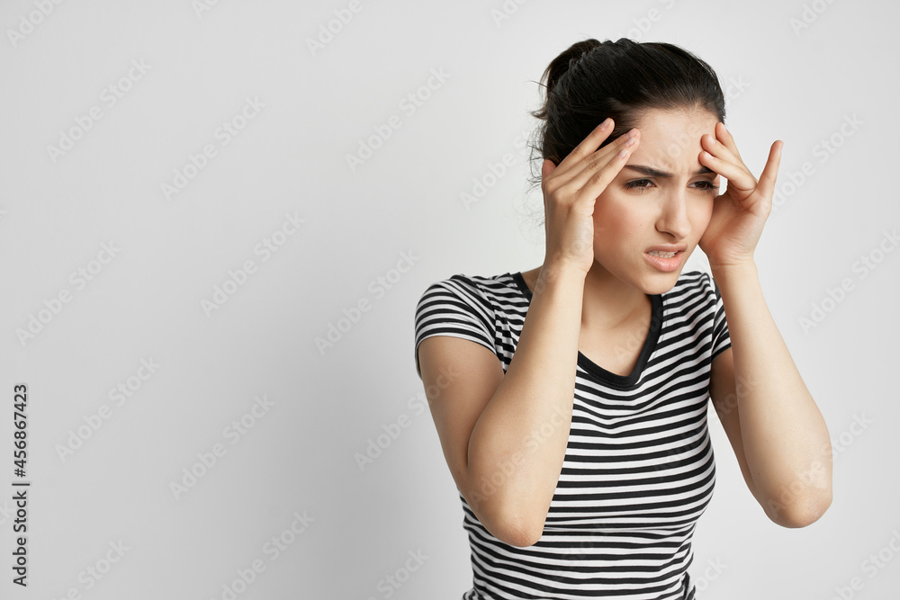 woman headache painful syndrome discomfort health problems woman headache painful syndrome discomfort health problems