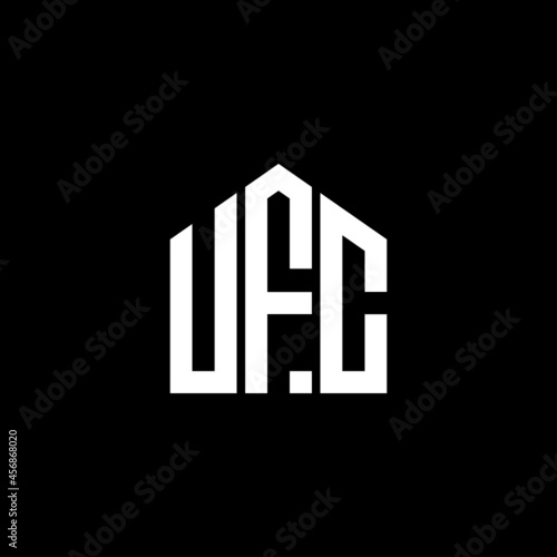 фотография UFC letter logo design on white background