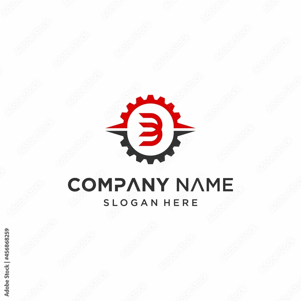 Automotive Logo Design With Abstract Concept Letter B For Automotive Gear Industry Company Automotive Logo Design With Abstract Concept Letter B For Automotive Gear Industry Company