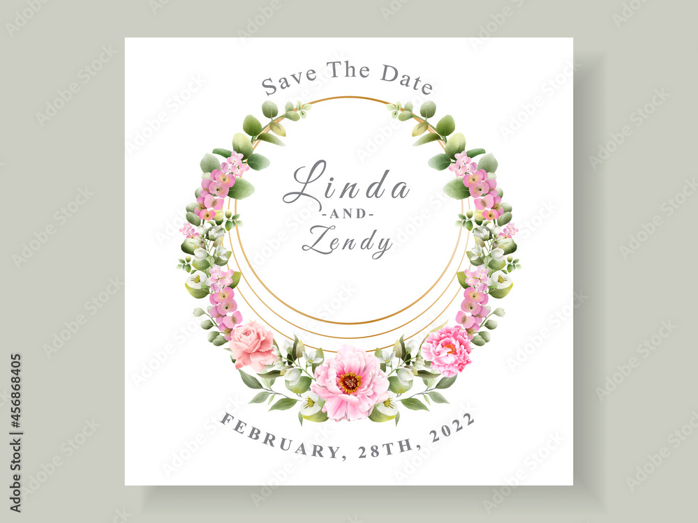 Beautiful floral wedding invitation template Beautiful floral wedding invitation template
