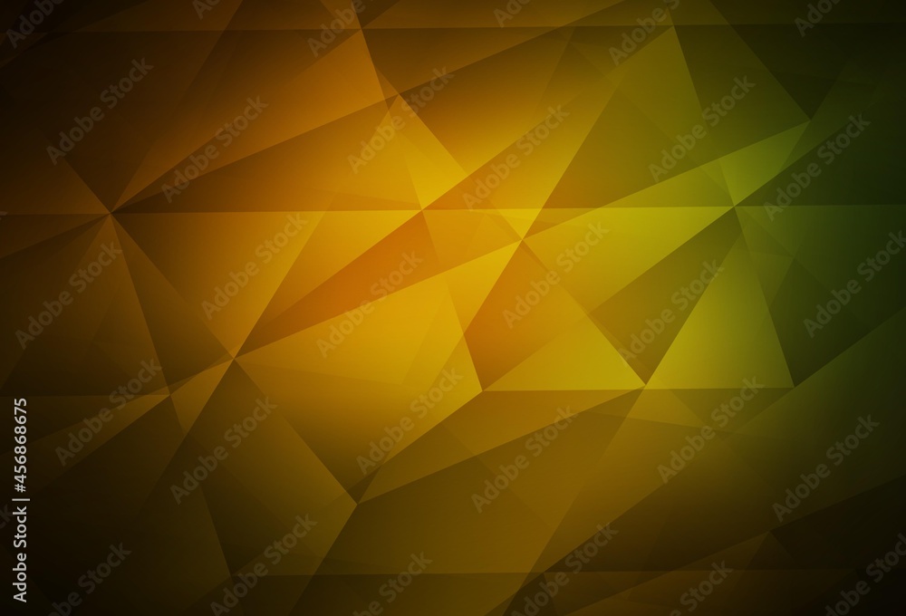 Dark Green, Yellow vector abstract mosaic pattern. Dark Green, Yellow vector abstract mosaic pattern.