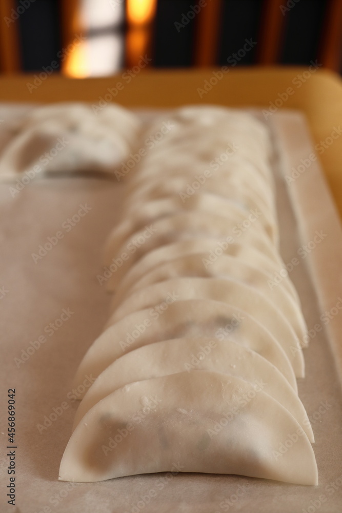 custom made wallpaper toronto digital綺麗に並べられた白い餃子