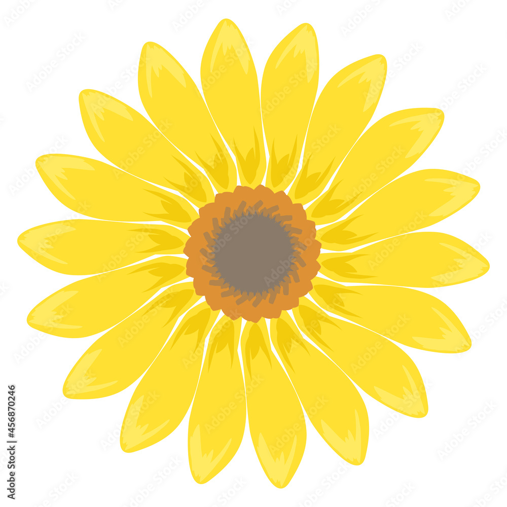 黄色のかわいい花のイラスト 黄色のかわいい花のイラスト