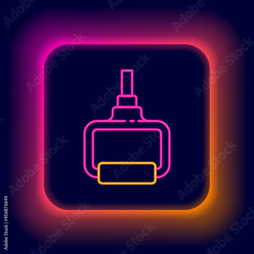 Glowing neon line TPX loop training equipment icon isolated on black background. Sport equipment. Colorful outline concept. Vector