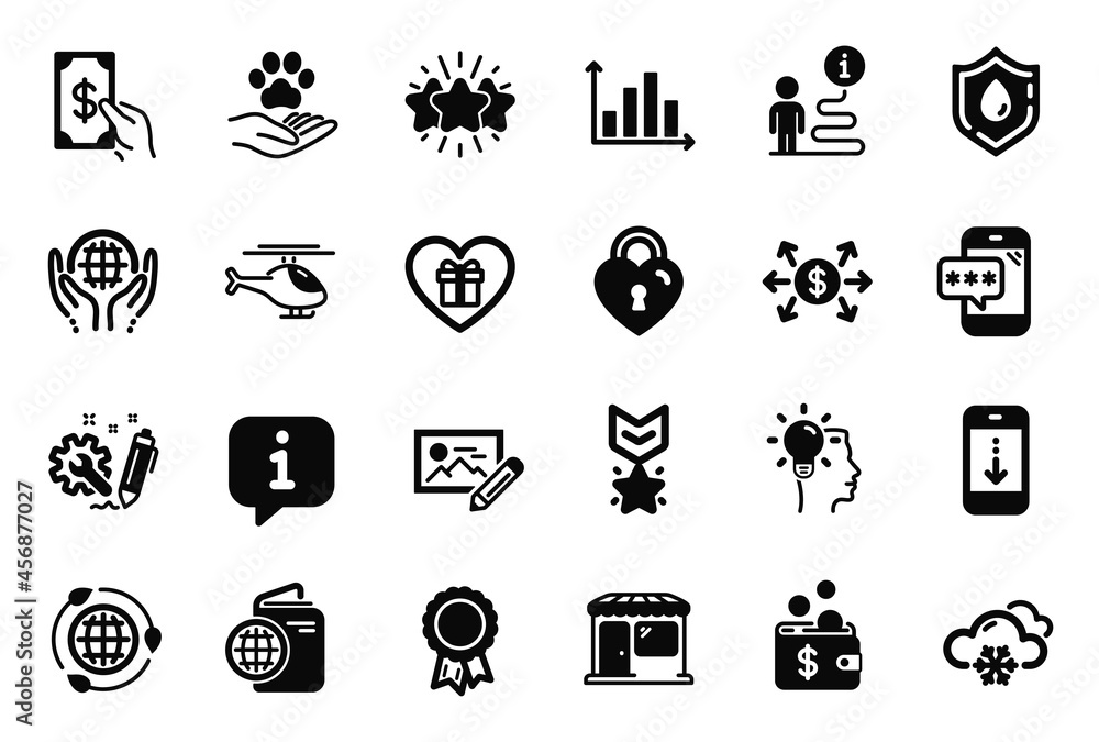 Vector Set of Business icons related to Market, Star and Scroll down icons. Winner medal, Engineering and Love lock signs. Snow weather, Romantic gift and Diagram graph. Dollar exchange. Vector Vector Set of Business icons related to Market, Star and Scroll down icons. Winner medal, Engineering and Love lock signs. Snow weather, Romantic gift and Diagram graph. Dollar exchange. Vector