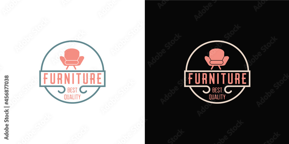 Elegant minimalist furniture logo set Elegant minimalist furniture logo set