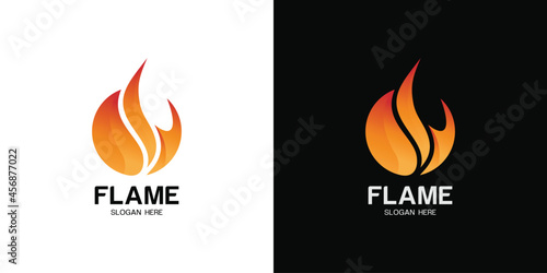 Elegant minimalist fire logo set