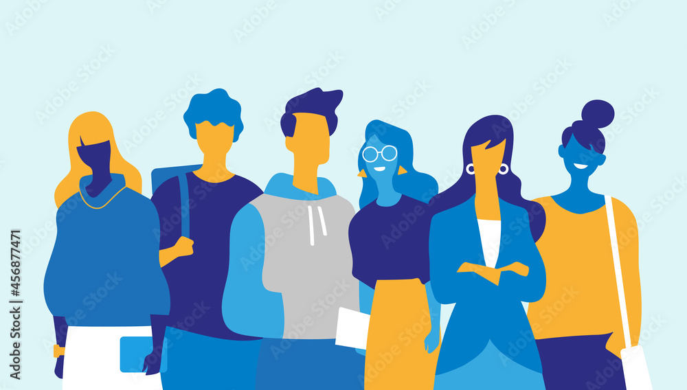 Squadra di giovani professionisti di successo fatta di uomini e donne Squadra di giovani professionisti di successo fatta di uomini e donne