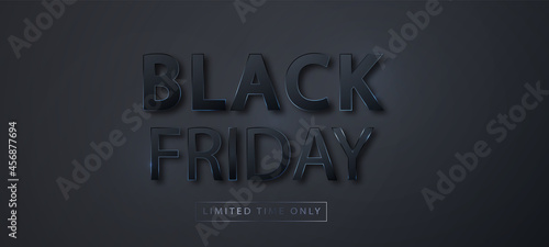 Black Friday Sale banner template. Sale promo horizontal banner for sales on Black Friday. Vector background.
