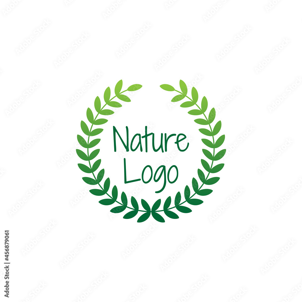 nature logo with frame and text space. nature logo with frame and text space.