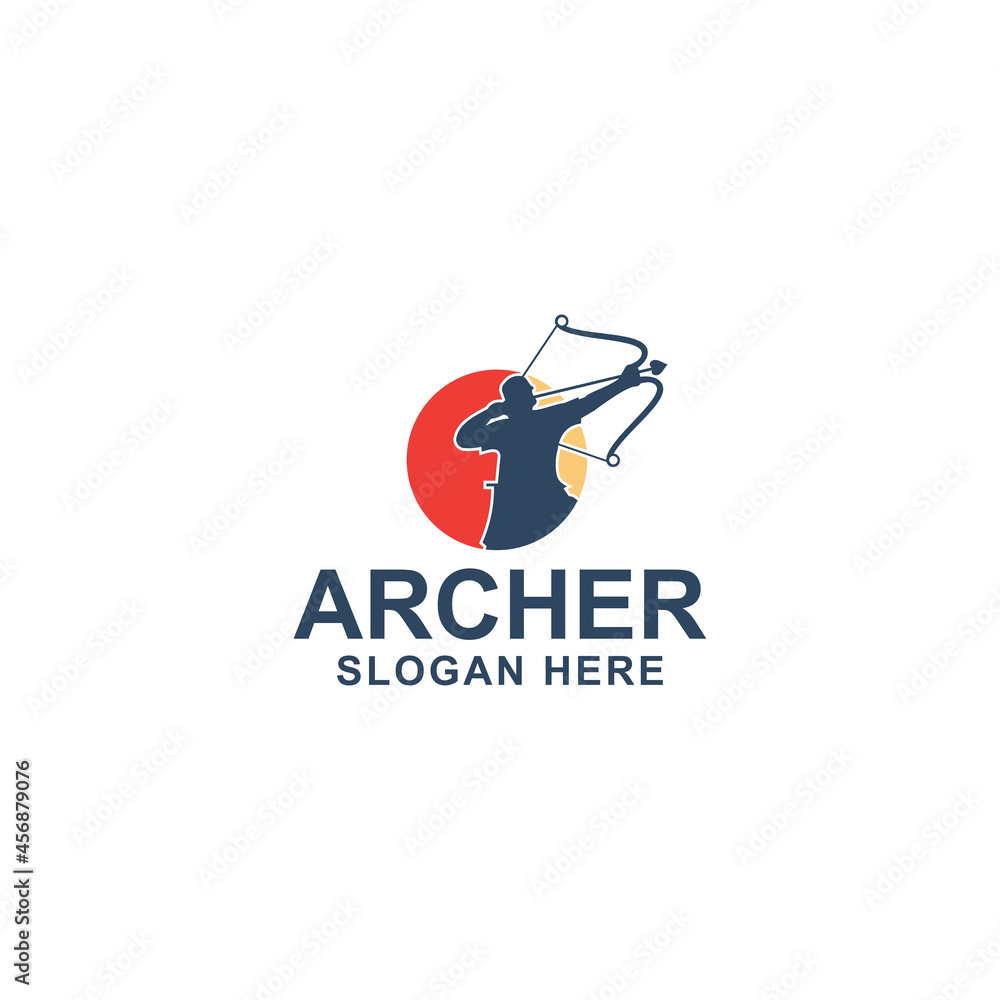 Archer logo template design vector icon illustration