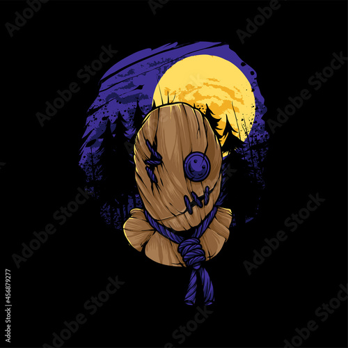 Sack Man Halloween Illustration