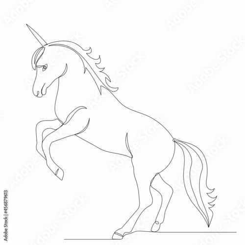 unicorn drawing by one continuous line