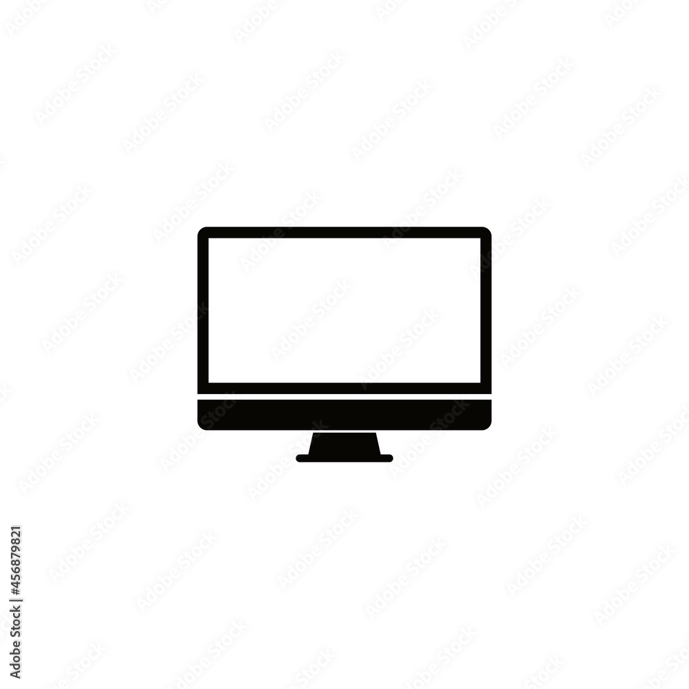 Computer monitor icon . Flat PC symbol. Vector illustration, template Computer monitor icon . Flat PC symbol. Vector illustration, template