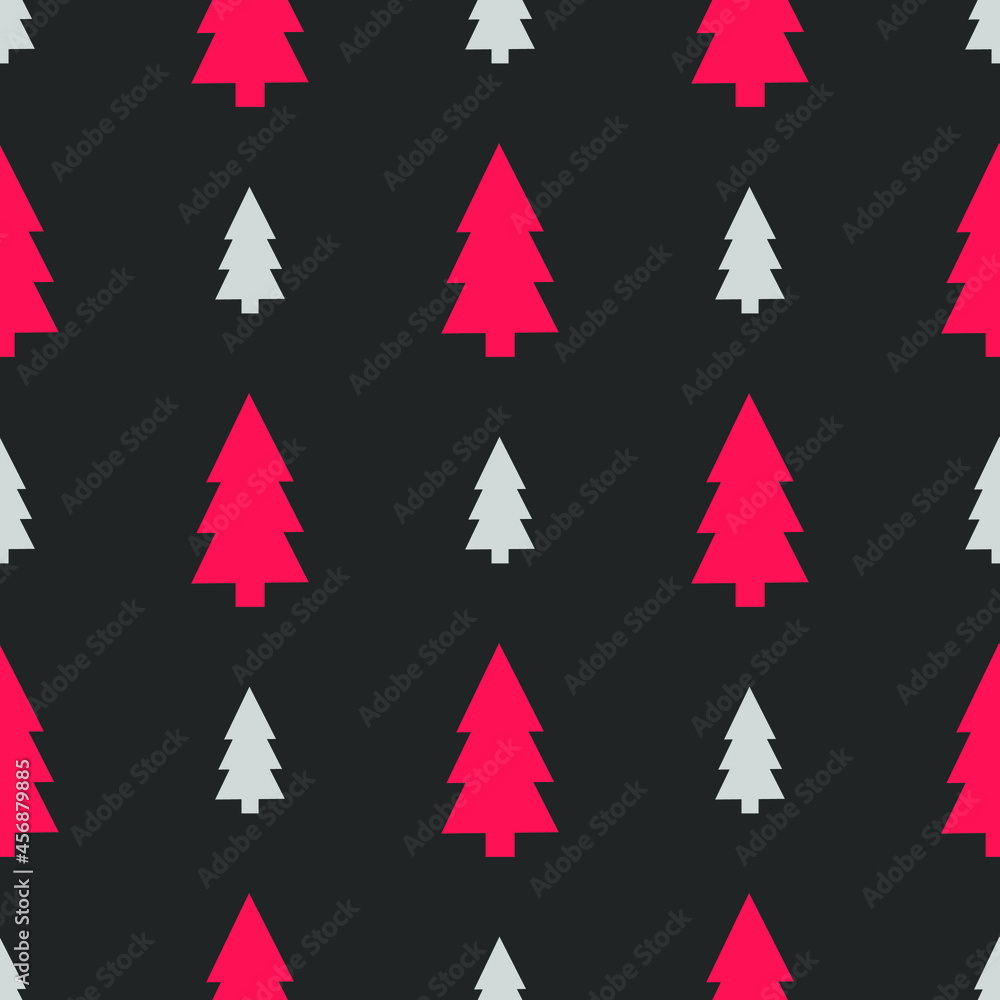 Christmas seamless pattern for greeting cards, wrapping papers. Hand drawn winter background from doodle Christmas trees. Abstract Christmas Tree Seamless Vector Patterns. Christmas seamless pattern for greeting cards, wrapping papers. Hand drawn winter background from doodle Christmas trees. Abstract Christmas Tree Seamless Vector Patterns.