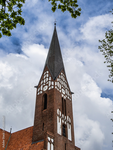 The architecture of the St Jurgen church at Juergensby in Flensburg, Germany photo