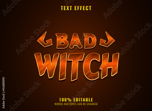 fantasy golden luxury bad with rpg game logo title text effect
