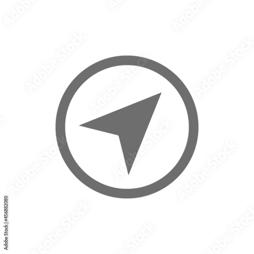 Vector gps navigation, compass, location grey icon. Free Download Vector gps navigation, compass, location grey icon. - GFXLoad