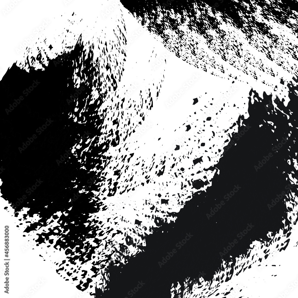 Naklejka premium grunge abstract painting in black colors on white
