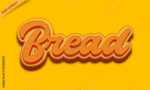 bread text effect design template