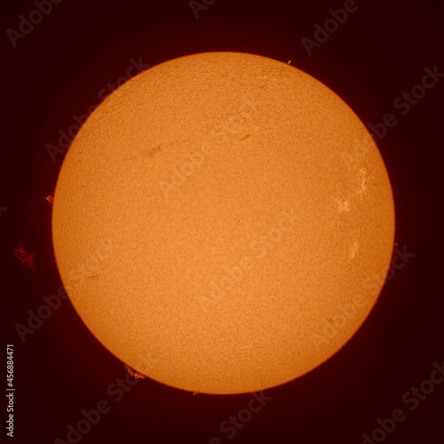 Fotografie The solar chromosphere photographed on September 12, 2021, with an H-alpha solar telescope from Mannheim in Germany