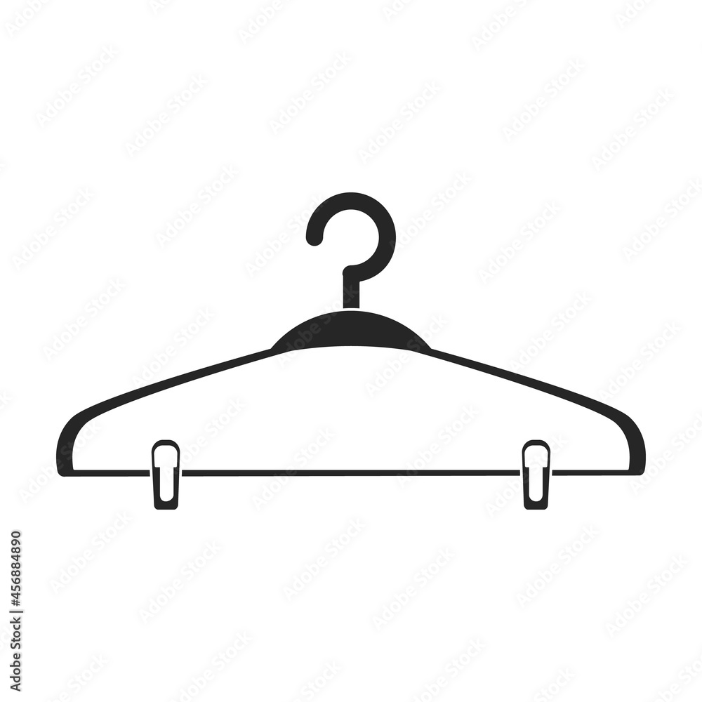 Hanger vector icon.Black vector icon isolated on white background hanger. Hanger vector icon.Black vector icon isolated on white background hanger.