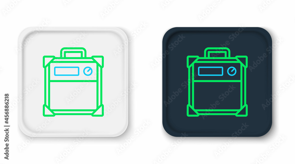 Line Guitar amplifier icon isolated on white background. Musical instrument. Colorful outline concept. Vector