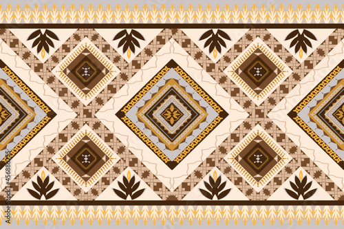 Geometric fabric patterns. Abstract shapes pattern in ethnic style. Vector style weaving concept. Design for embroidery and other textile products.