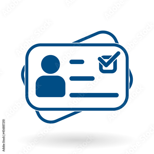 vaccine passport icon, vaccination certificate against covid-19 with check mark, medical card or passport for travel in time pandemic, thin line symbol on white background - editable stroke vector