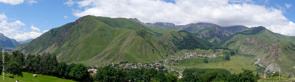 Picturesque mountain landscape in Georgia in sunny weather