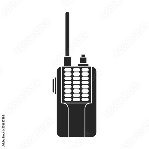 Walkie talkie vector icon.Black vector icon isolated on white background walkie talkie.