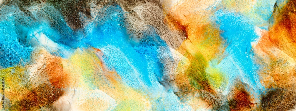 abstract painting for wall art, fluid art design, liquid background, art made with watercolour brushes, hand drawn wallpaper for print