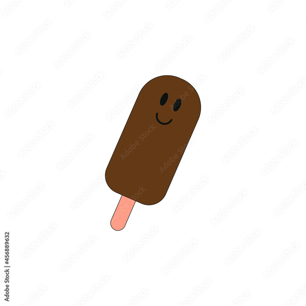 ice cream sketch icon, on white background