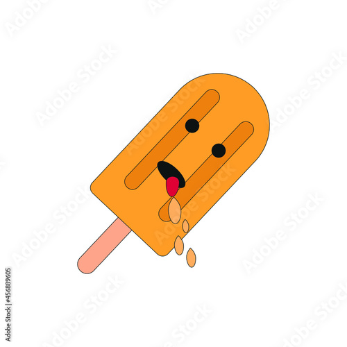 Obraz na płótnie ice cream sketch icon, on white background w salonie
